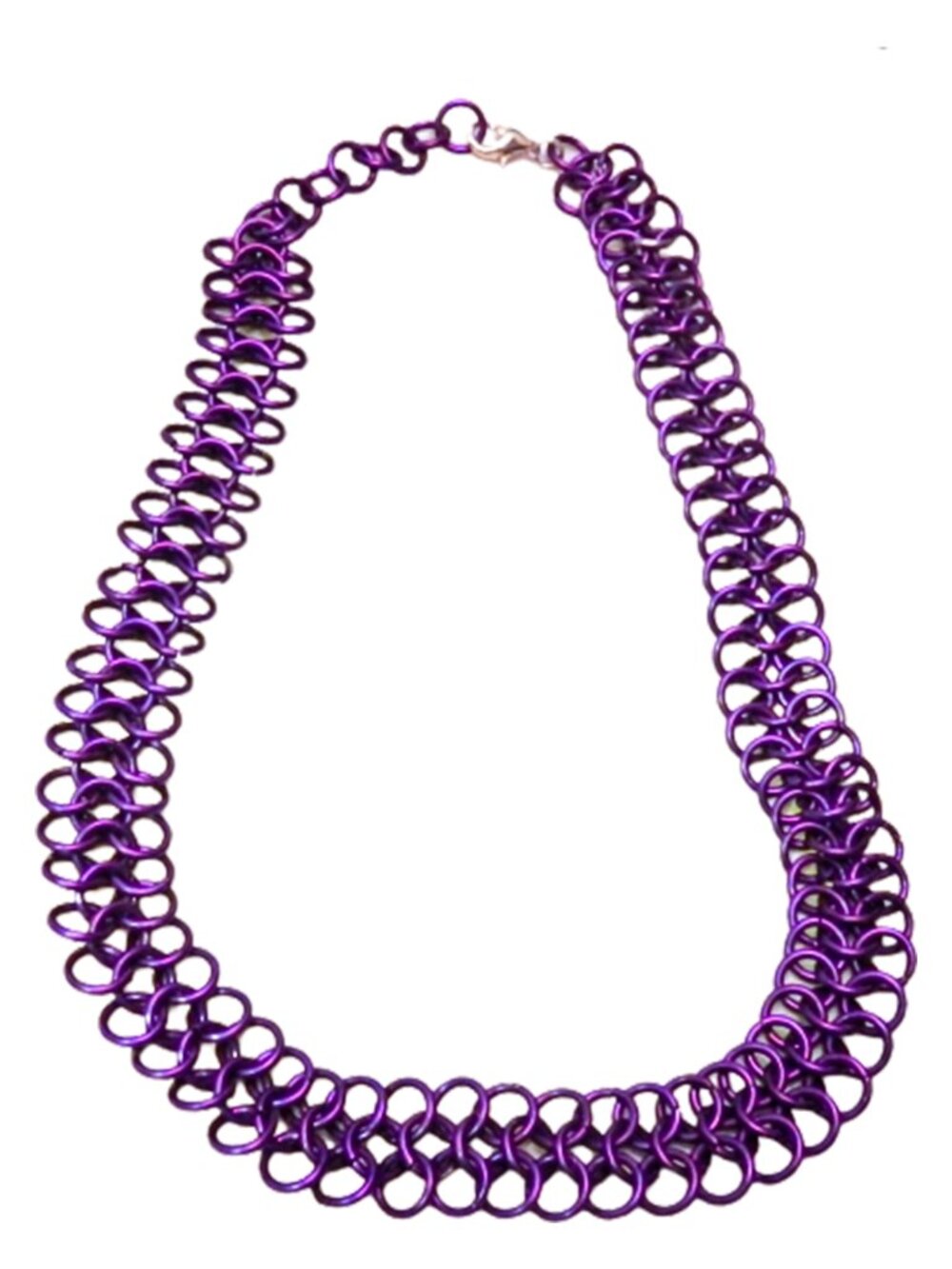 Purple European 4 in 1 chainmail necklace 1269